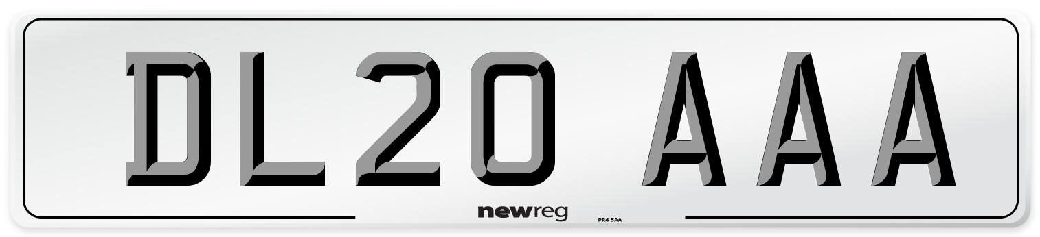 DL20 AAA Number Plate from New Reg